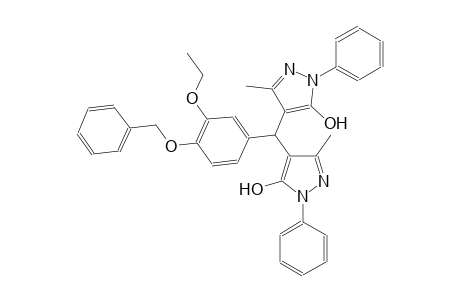 4,4'-((4-(benzyloxy)-3-ethoxyphenyl)methylene)bis(3-methyl-1-phenyl-1H-pyrazol-5-ol)