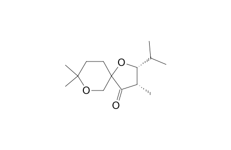 1,6-Dioxaspiro[4.5]decan-9-one, 2,2,8-trimethyl-7-(1-methylethyl)-, [5R-(5.alpha.,7.beta.,8.beta.)]-