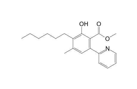 Methyl 2-Hydroxy-3-hexyl-4-methyl-6-(pyrid-2-yl)benzoate