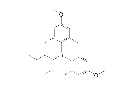hexan-3-yl-bis(4-methoxy-2,6-dimethyl-phenyl)borane