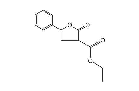 2-oxo-5-phenyl-2,3,4,5-tetrahydro-3-furoic acid, ethyl ester