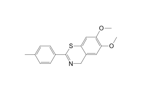4H-1,3-Benzothiazine, 6,7-dimethoxy-2-(4-methylphenyl)-