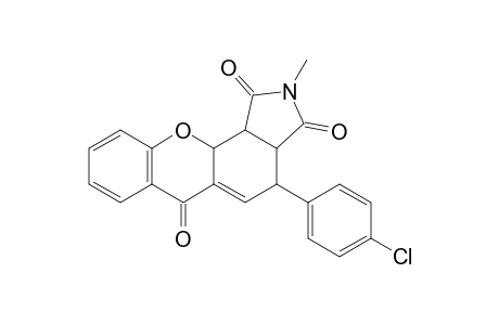 2-Methyl-1,3-dioxo-4-(p-chlorophenyl)-3a,4,11a,11b-tetrahydropyrrolo[3,4-c]xanthone