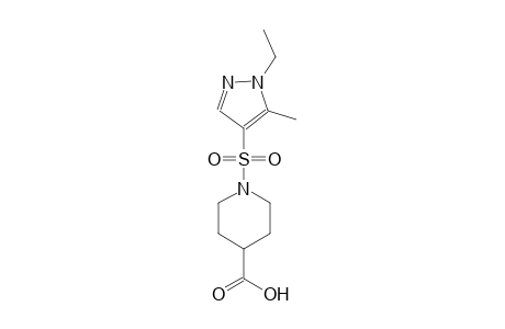 4-piperidinecarboxylic acid, 1-[(1-ethyl-5-methyl-1H-pyrazol-4-yl)sulfonyl]-