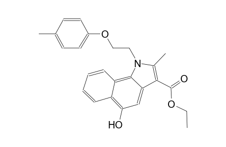 1H-benz[g]indole-3-carboxylic acid, 5-hydroxy-2-methyl-1-[2-(4-methylphenoxy)ethyl]-, ethyl ester