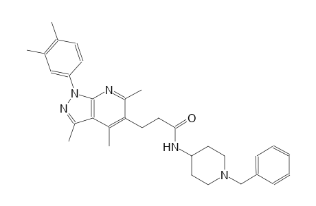 1H-pyrazolo[3,4-b]pyridine-5-propanamide, 1-(3,4-dimethylphenyl)-3,4,6-trimethyl-N-[1-(phenylmethyl)-4-piperidinyl]-