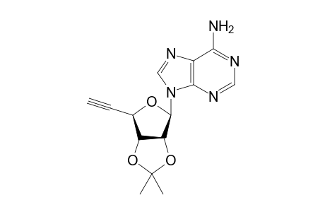 9-(5,6-Dideoxy-2,3-O-isopropylidene-.beta.,D-ribo-hex-5-ynfuranosyl)adenine