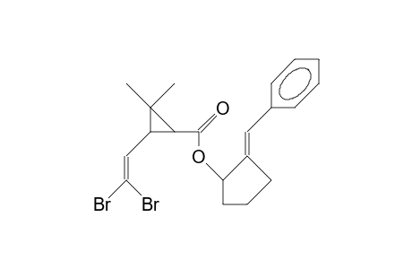 2-(2,2-Dibromo-vinyl)-3,3-dimethyl-cyclopropanoic acid, 2-benzylidene-cyclopentyl ester