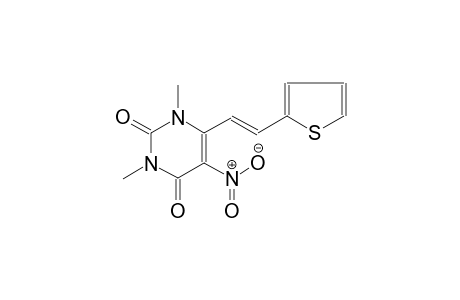 2,4(1H,3H)-pyrimidinedione, 1,3-dimethyl-5-nitro-6-[(E)-2-(2-thienyl)ethenyl]-