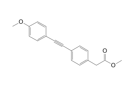 2-[4-[2-(4-methoxyphenyl)ethynyl]phenyl]acetic acid methyl ester