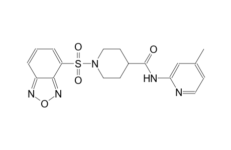 1-(2,1,3-benzoxadiazol-4-ylsulfonyl)-N-(4-methyl-2-pyridinyl)-4-piperidinecarboxamide