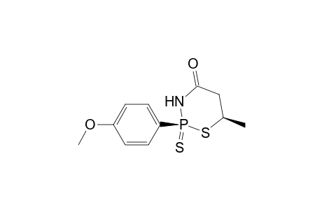 4H-1,3,2-Thiazaphosphorin-4-one, tetrahydro-2-(4-methoxyphenyl)-6-methyl-, 2-sulfide, cis-(.+-.)-
