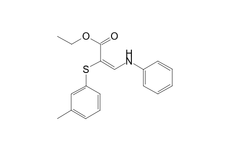ETHYL-(E)-2-(3-METHYLPHENYLSULFANYL)-3-PHENYLAMINOPROPENOATE