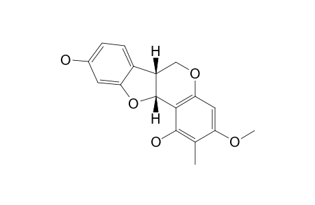 UNCINACARPAN;(6A-R:11A-R)-1,9-DIHYDROXY-3-METHOXY-2-METHYLPTEROCARPAN