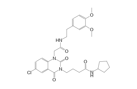 4-(6-chloro-1-(2-{[2-(3,4-dimethoxyphenyl)ethyl]amino}-2-oxoethyl)-2,4-dioxo-1,4-dihydro-3(2H)-quinazolinyl)-N-cyclopentylbutanamide