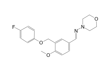 N-((E)-{3-[(4-fluorophenoxy)methyl]-4-methoxyphenyl}methylidene)-4-morpholinamine