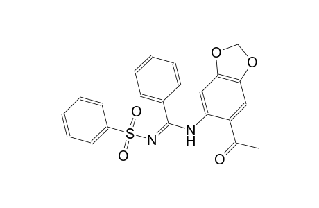 N-[(E)-[(6-acetyl-1,3-benzodioxol-5-yl)amino](phenyl)methylidene]benzenesulfonamide