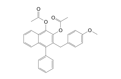 4-Phenyl-3-(4-methoxybenzyl)-1,2-diacetoxynaphthalene