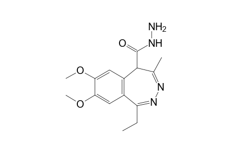 1-Ethyl-7,8-dimethoxy-4-methyl-5H-2,3-benzodiazepine-5-carbohydrazide