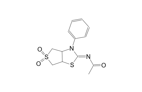 N-((2Z)-5,5-dioxido-3-phenyltetrahydrothieno[3,4-d][1,3]thiazol-2(3H)-ylidene)acetamide