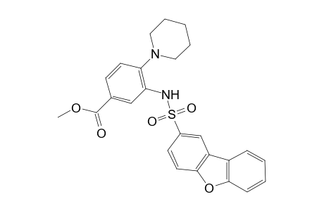 3-(2-Dibenzofuranylsulfonylamino)-4-(1-piperidinyl)benzoic acid methyl ester