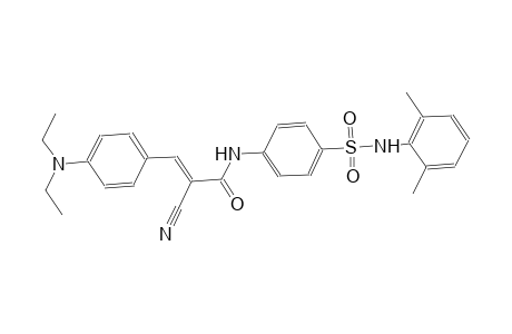 (2E)-2-cyano-3-[4-(diethylamino)phenyl]-N-{4-[(2,6-dimethylanilino)sulfonyl]phenyl}-2-propenamide