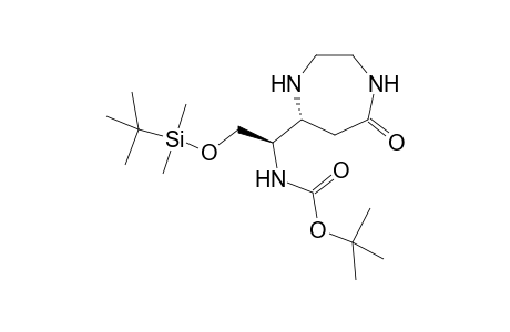 (.alpha.S,7R)-7-[1-(N-tert-Butoxycarbonylamino)-2-(o-tert-butyldimethylsilylhydroxy}ethyl]-[1,4]diazepan-5-one