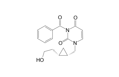 (+-)-3-Benzoyl-1-{[(1RS,2RS)-cis-2-(2-hydroxyethyl)cyclopropyl]methyl}-1,2,3,4-tetrahydro-2,4-pyrimidinedione