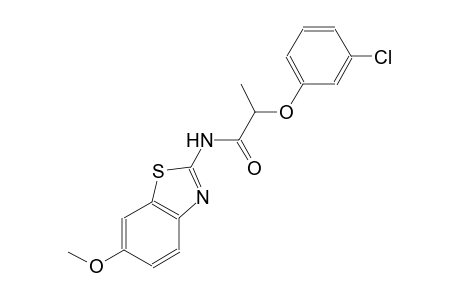 2-(3-chlorophenoxy)-N-(6-methoxy-1,3-benzothiazol-2-yl)propanamide