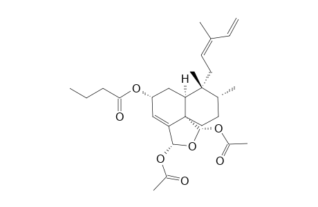 CASEARGREWIIN_E;REL-(2-R,5-S,8-R,9-R,10-S,18-R,19-S)-18,19-DIACETOXY-18,19-EPOXY-2-BUTANOYLOXYCLERO-3,12-(Z),14-TRIENE