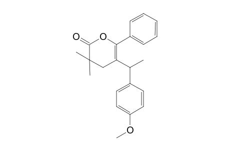 5-[1-(4-Methoxyphenyl)-ethyl]-3,3-dimethyl-6-phenyl-3,4-dihydropyran-2-one