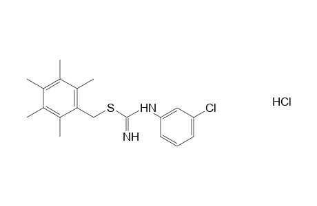 3-(m-chlorophenyl)-2-(2,3,4,5,6-pentamethylbenzyl)-2-thiopseudourea, monohydrochloride