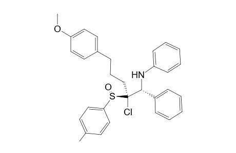 (1R*,2R*,R*s)-2-Chloro-5-(4-methoxyphenyl)-1-phenyl-1-(phenylamino)-2-(p-tolylsulfinyl)pentane