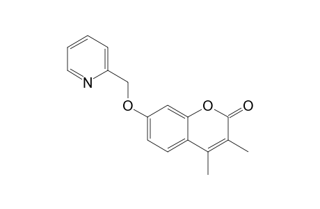 2H-1-Benzopyran-2-one, 3,4-dimethyl-7-(2-pyridinylmethoxy)-