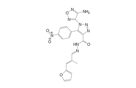 1-(4-amino-1,2,5-oxadiazol-3-yl)-N'-[(E,2E)-3-(2-furyl)-2-methyl-2-propenylidene]-5-(4-nitrophenyl)-1H-1,2,3-triazole-4-carbohydrazide