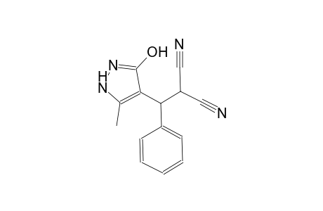 2-[(3-hydroxy-5-methyl-1H-pyrazol-4-yl)(phenyl)methyl]malononitrile