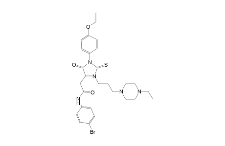 N-(4-bromophenyl)-2-{1-(4-ethoxyphenyl)-3-[3-(4-ethyl-1-piperazinyl)propyl]-5-oxo-2-thioxo-4-imidazolidinyl}acetamide