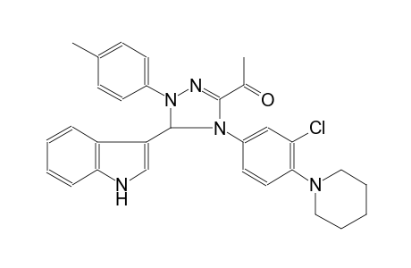 1-[4-(3-chloranyl-4-piperidin-1-yl-phenyl)-3-(1H-indol-3-yl)-2-(4-methylphenyl)-3H-1,2,4-triazol-5-yl]ethanone
