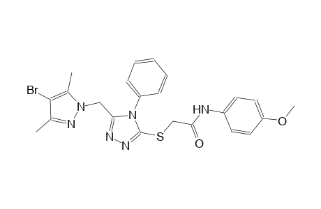 2-({5-[(4-bromo-3,5-dimethyl-1H-pyrazol-1-yl)methyl]-4-phenyl-4H-1,2,4-triazol-3-yl}sulfanyl)-N-(4-methoxyphenyl)acetamide