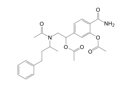 1-carbamoyl-2-acetoxy-4-(1-acetoxy-2-(N-acetyl-N-(1'-methyl-2'-benzylethyl)-ethyl)-benzene