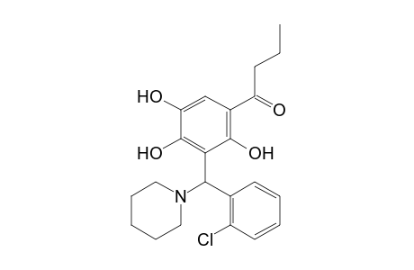 3'-(o-CHLORO-alpha-PIPERIDINOBENZYL)-2',4',5'-TRIHYDROXYBUTYROPHENONE