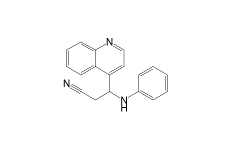 3-Anilino-3-(4-quinolinyl)propanenitrile