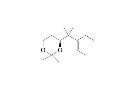 (4S)-4-[(E)-2-ethyl-1,1-dimethyl-but-2-enyl]-2,2-dimethyl-1,3-dioxane