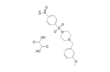 1-(3-methoxybenzyl)-4-((4-nitrophenyl)sulfonyl)piperazine oxalate