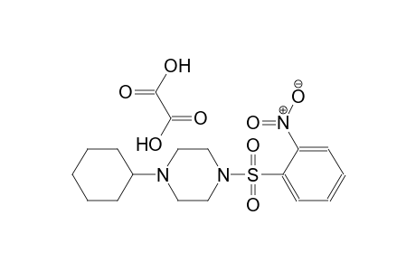 1-cyclohexyl-4-((2-nitrophenyl)sulfonyl)piperazine oxalate