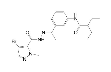 N-(3-{(1E)-N-[(4-bromo-1-methyl-1H-pyrazol-5-yl)carbonyl]ethanehydrazonoyl}phenyl)-2-ethylbutanamide
