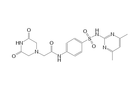 1-piperazineacetamide, N-[4-[[(4,6-dimethyl-2-pyrimidinyl)amino]sulfonyl]phenyl]-3,5-dioxo-