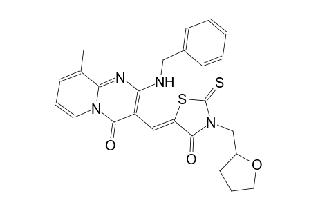 4H-pyrido[1,2-a]pyrimidin-4-one, 9-methyl-3-[(Z)-[4-oxo-3-[(tetrahydro-2-furanyl)methyl]-2-thioxo-5-thiazolidinylidene]methyl]-2-[(phenylmethyl)amino]-