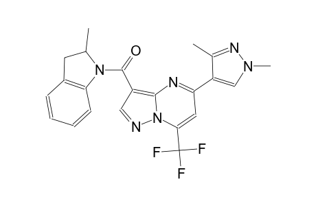 5-(1,3-dimethyl-1H-pyrazol-4-yl)-3-[(2-methyl-2,3-dihydro-1H-indol-1-yl)carbonyl]-7-(trifluoromethyl)pyrazolo[1,5-a]pyrimidine