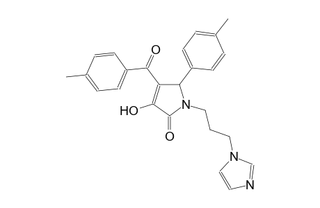 3-hydroxy-1-[3-(1H-imidazol-1-yl)propyl]-4-(4-methylbenzoyl)-5-(4-methylphenyl)-1,5-dihydro-2H-pyrrol-2-one